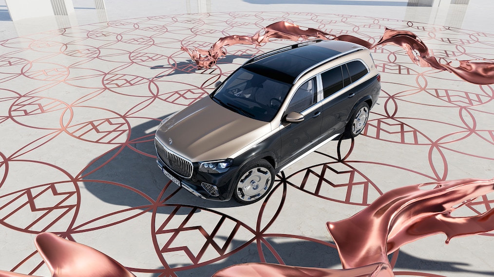 Vue frontale vers les sièges arrière First-Class de la Mercedes-Maybach GLS 600.