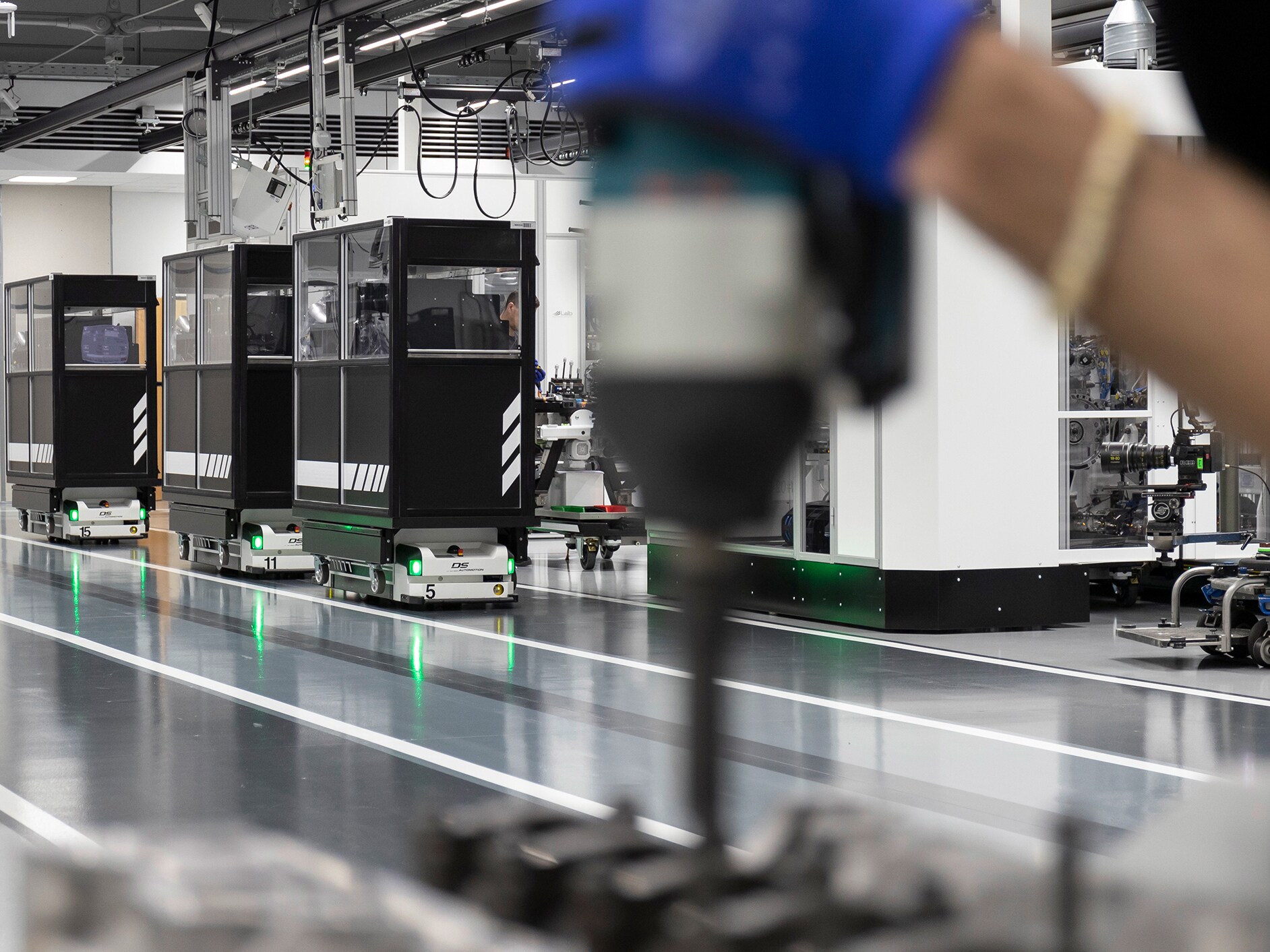 Un hall de production de Mercedes-AMG.