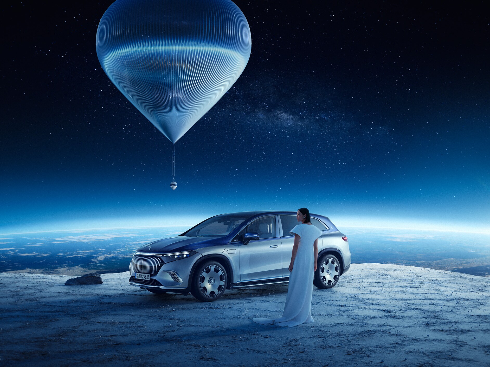 La collaboration de Mercedes-Maybach X Space Perspective.