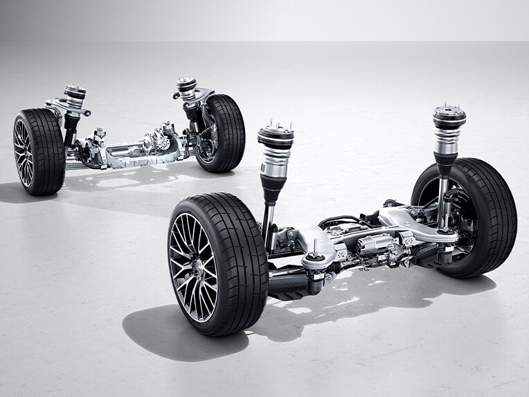 La suspension pneumatique AIRMATIC de la Mercedes-Benz Classe S Berline.