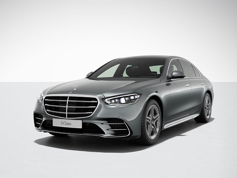 L'extérieur de la Mercedes-Benz Classe S Berline avec l'AMG Line.