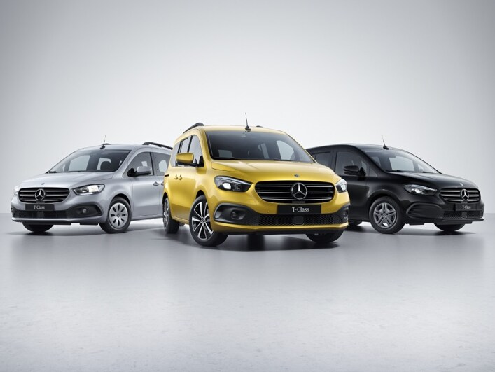 L’extérieur de la Mercedes-Benz Classe T.