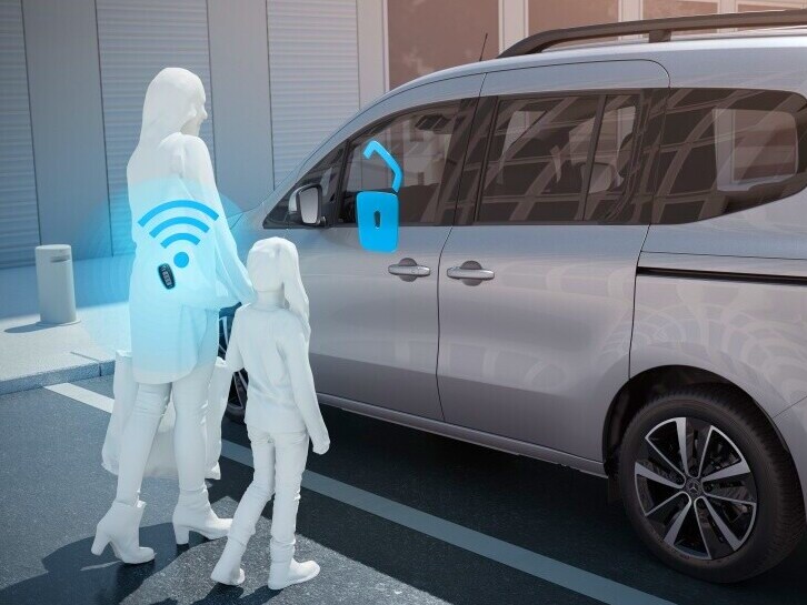 Le système de déverrouillage sans clé KEYLESS-GO pour la Classe T.