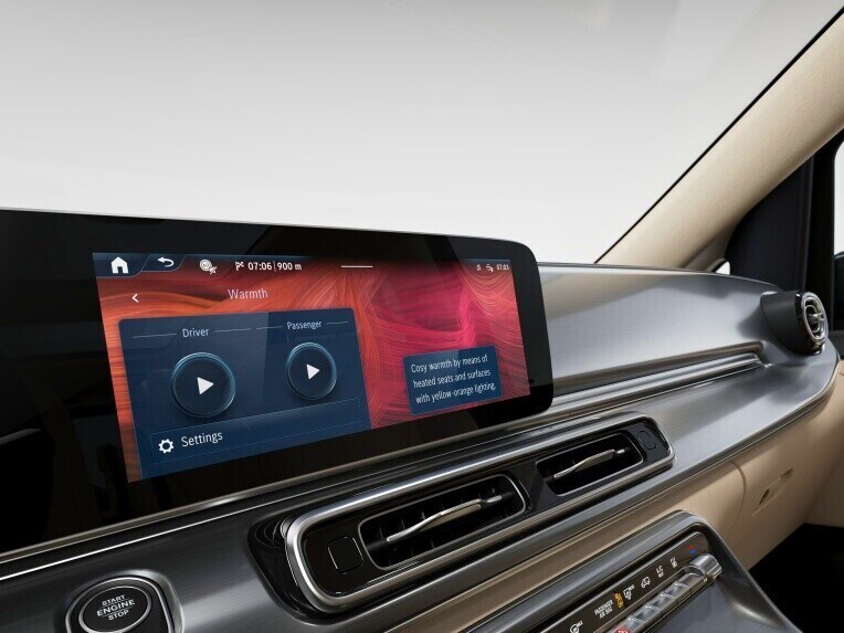 ENERGIZING Comfort à bord de la Mercedes-Benz Classe V.