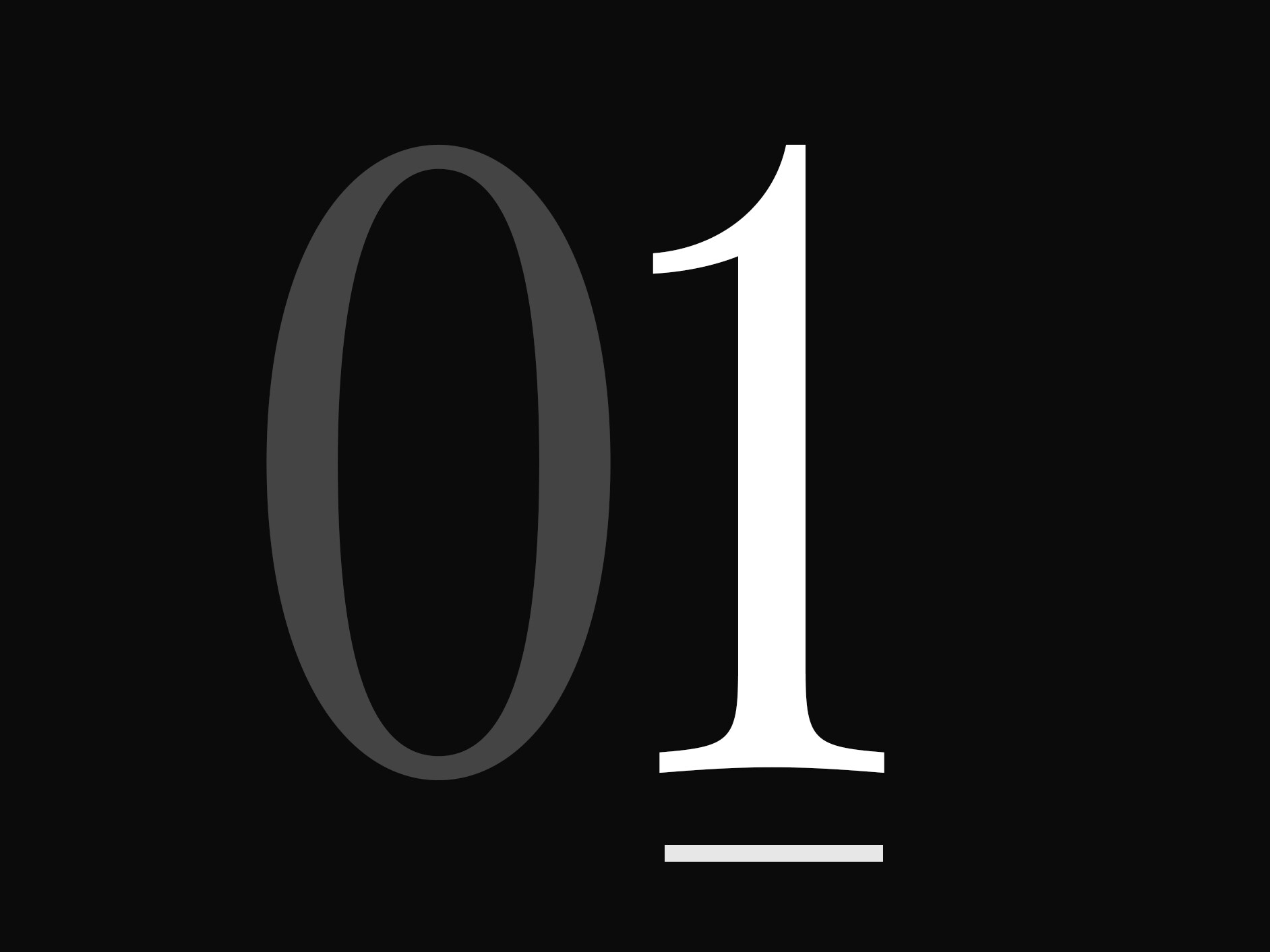 Un grand chiffre « 01 »