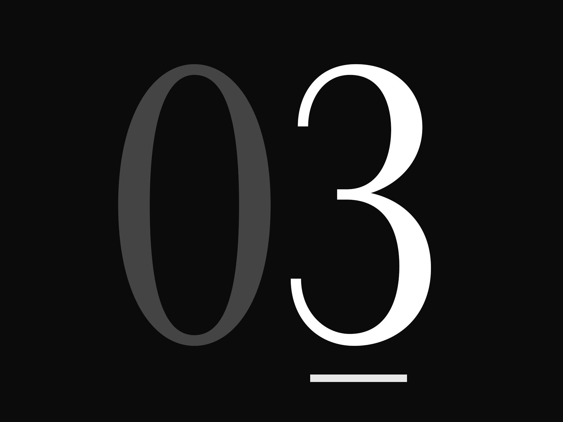 Un grand chiffre « 03 »