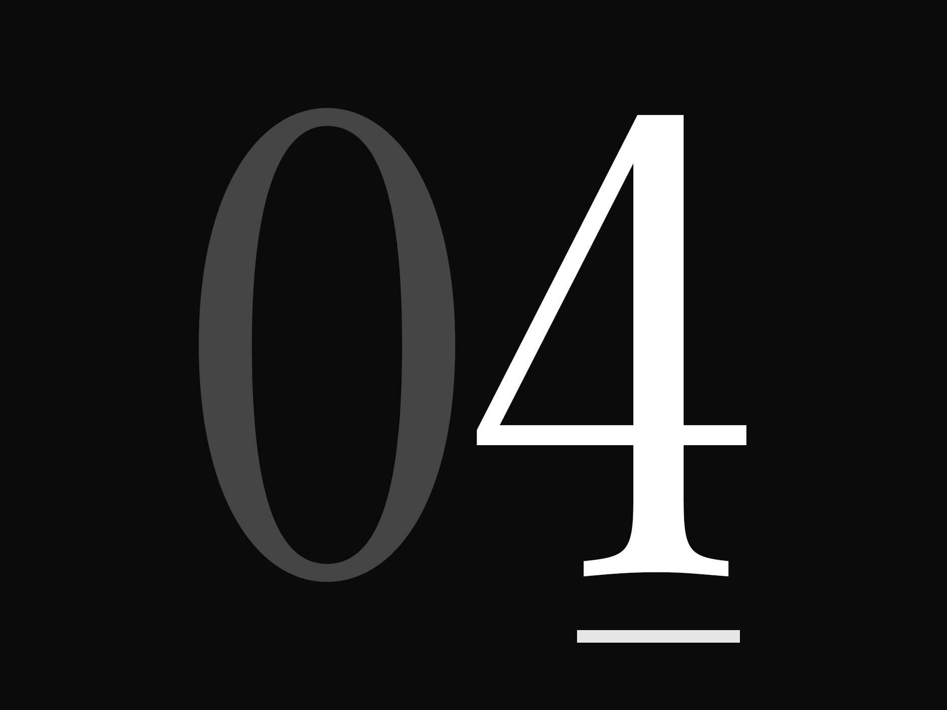 Un grand chiffre « 04 »