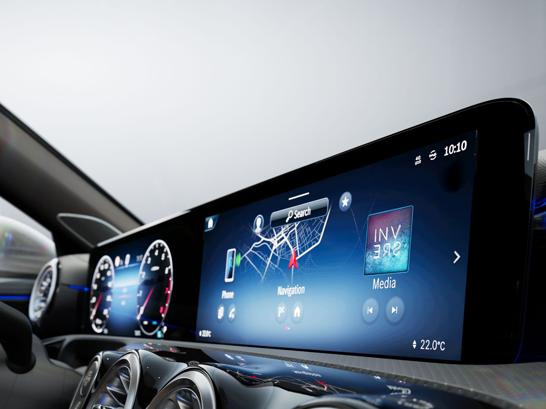 L'intérieur d’une Mercedes-Benz.