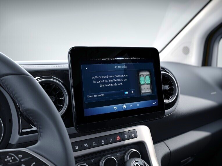 Les fonctions avancées du système MBUX dans le Mercedes-Benz Citan fourgon.