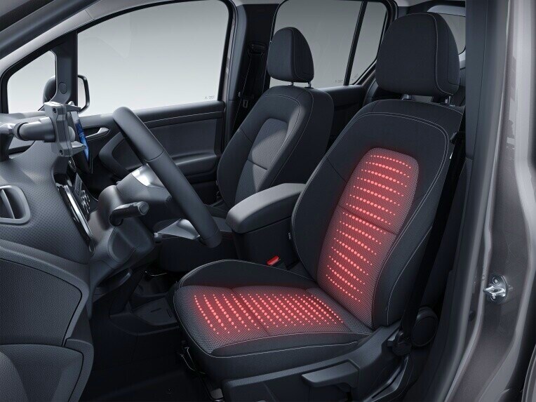 Le chauffage du siège conducteur dans le Mercedes-Benz Citan fourgon.