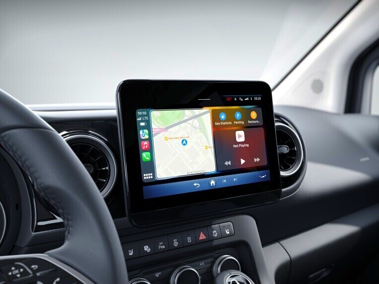Intégration pour smartphone dans le Mercedes-Benz Citan fourgon.