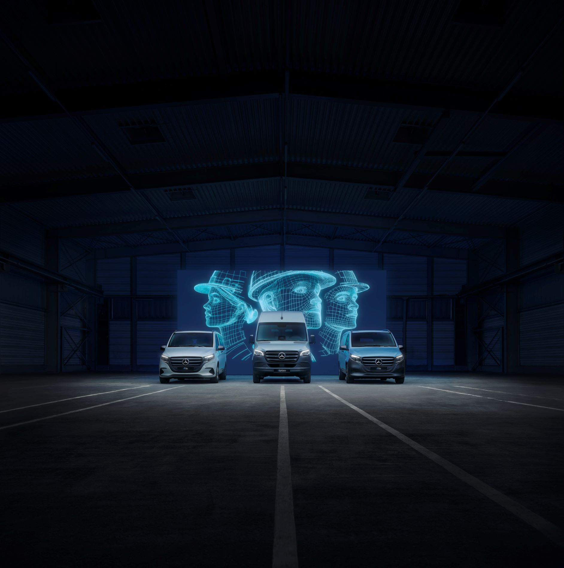 Développement durable | eVito fourgon | Mercedes-Benz Le Mercedes-Benz eVito fourgon en charge à une borne de recharge.