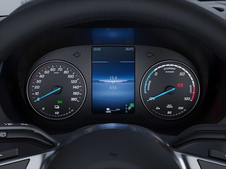 Le mode économie d'énergie de la climatisation pour le Mercedes-Benz eSprinter châssis-cabine.