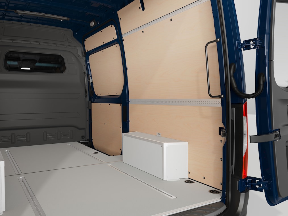 L'espace passagers de la Mercedes-Benz Sprinter Tourer.