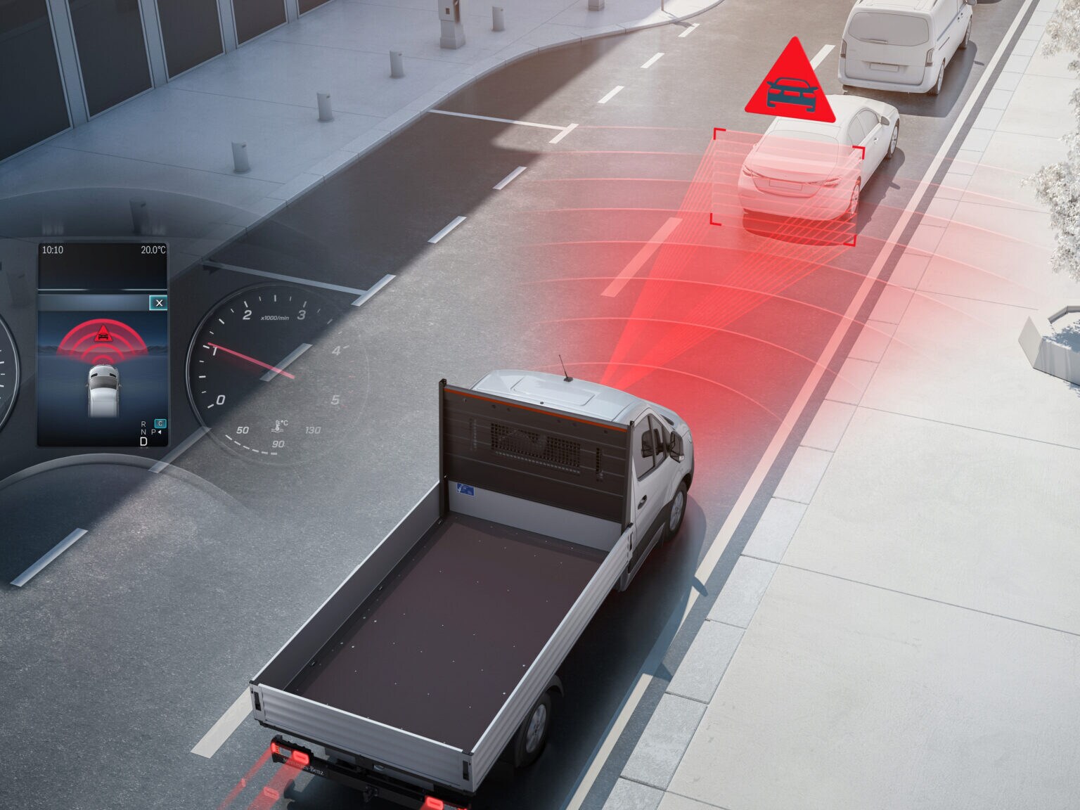 Le freinage d'urgence assisté actif peut vous aider à éviter les accidents avec d'autres usagers de la route dans différentes situations ou à en atténuer les conséquences.