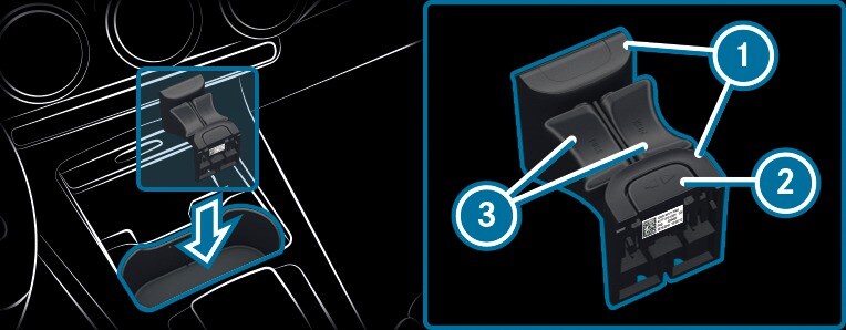 Porte-gobelet Mercedes PORTE-GOBELET CONSOLE CENTRALE Facile Utiliser Pour Benz W211 W219 E Console Centrale Mercedes W213